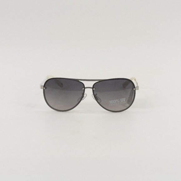 Fossil Unisex FW157 58mm Silver Frame Black Lens Aviator Sunglasses 537843 OS - Picture 2 of 7